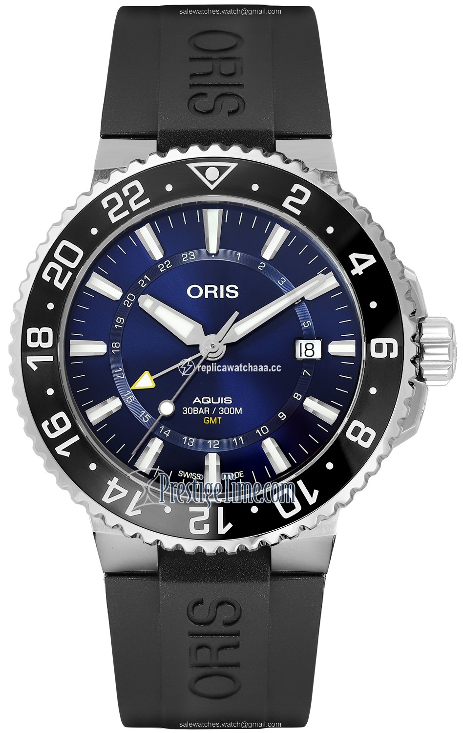 01 798 7754 4135-07 4 24 64EB Oris Aquis GMT Date 43.5mm Mens Watch 01 798 7754 4135-07 4 24 64EB Oris Aquis GMT Date 43.5mm Mens Watch